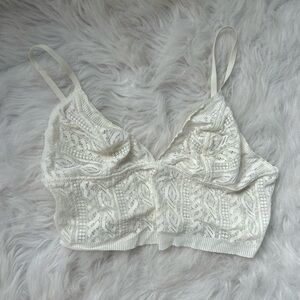 American Eagle Outfitters Cream Lace Bralette